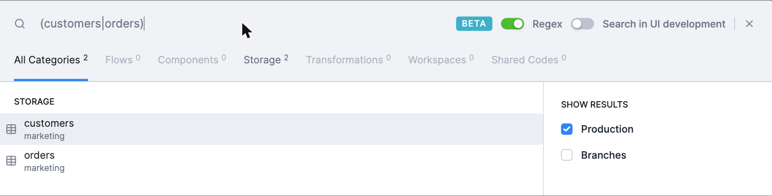Screenshot - Regex mode